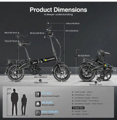 Samebike YINYU14-II Foldable Electric Bike - Pogo cycles UK -cycle to work scheme available