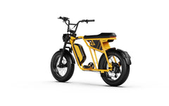Yellow electric bike on a white background