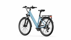 Blue A-Spadz Qreate City Air Electric Bike on a white background