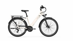 Gravel Grey A-Spadz Qreate City Air Electric bicycle on a white background