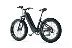 Cyrusher Aura Step-Through Electric Bike in black - left view on a white background