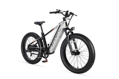 Cyrusher Zenith electric cycle in silver right side view on a white background