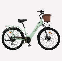 Cysum X-City Electric Bike - Matte green - Pogo cycles UK -cycle to work scheme available