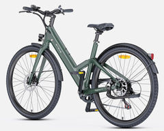 Matte black ENGWE MapFour N1 Air e-bike designed for modern urban riders – rear-side view highlighting smooth ride components and premium commuter style, from Pogo Cycles UK.