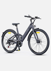 Sleek matte black ENGWE N1 Air electric bike designed for daily commuting – ergonomic ride, clean frame, and rear view showcasing comfort and performance – Pogo Cycles UK.