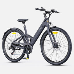 Sleek matte black ENGWE N1 Air electric bike designed for daily commuting – ergonomic ride, clean frame, and rear view showcasing comfort and performance – Pogo Cycles UK.