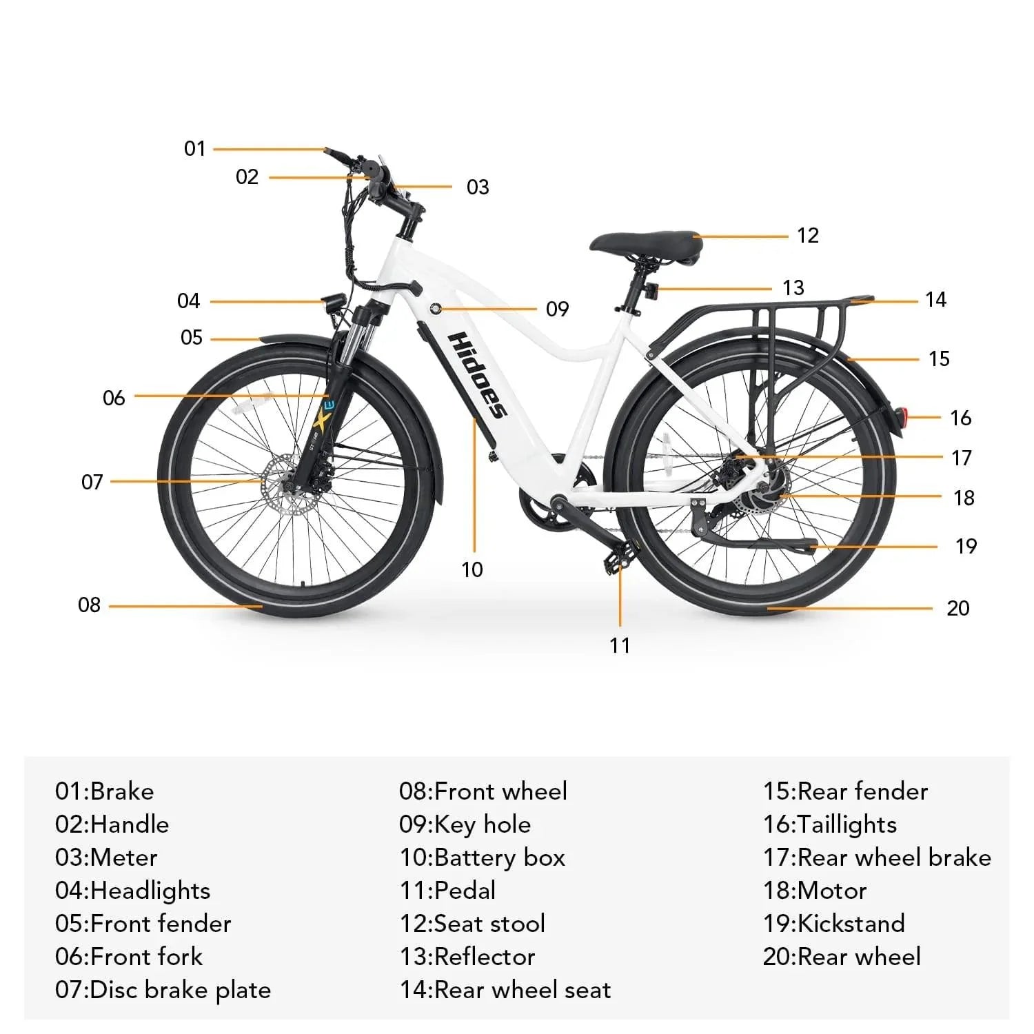 Hidoes BF1 Step-Thru Folding Electric Bike - Pogo Cycles