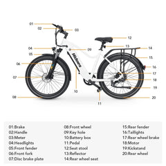 Hidoes BF1 Step-Thru Folding Electric Bike - Pogo Cycles