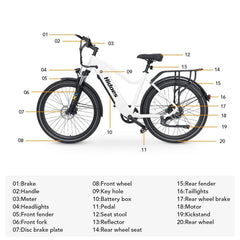 Hidoes BN1 Commuter Electric Bike - Pogo cycles UK -cycle to work scheme available