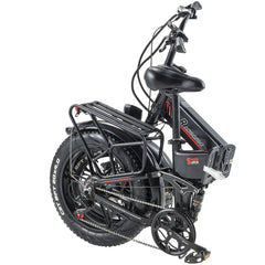 RANDRIDE YX20M-2 Dual Motor Electric Bike in black with a basket on a white background