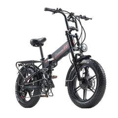 RANDRIDE YX20M-2 Dual Motor Electric Bike in black on a white background
