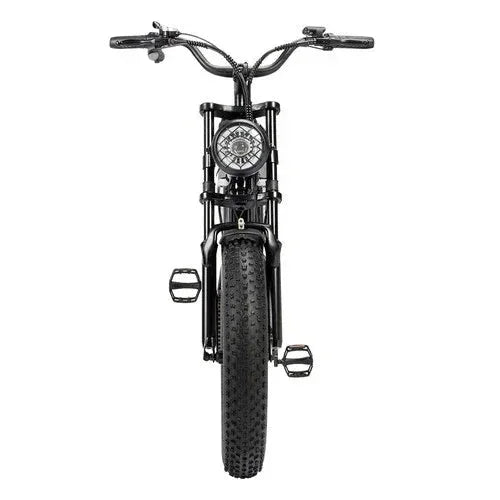 Black - Ridstar Q20 Mini E Bike with a white background