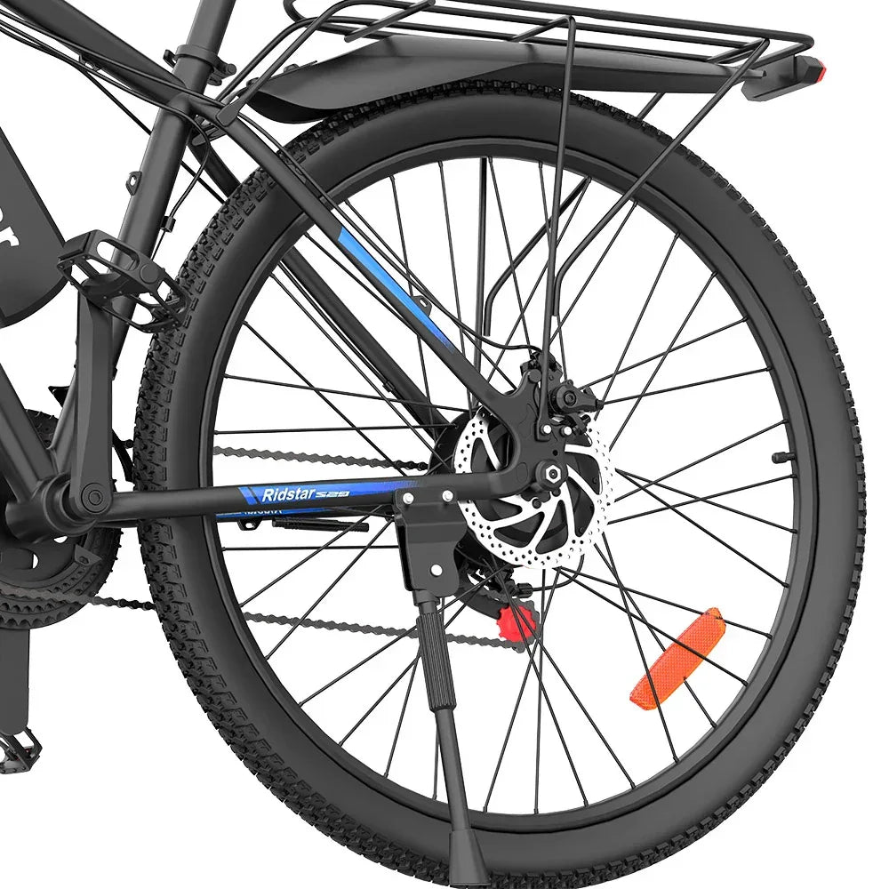 Ridstar S29 Pro Electric Mountain Bike - side stand view with wheel