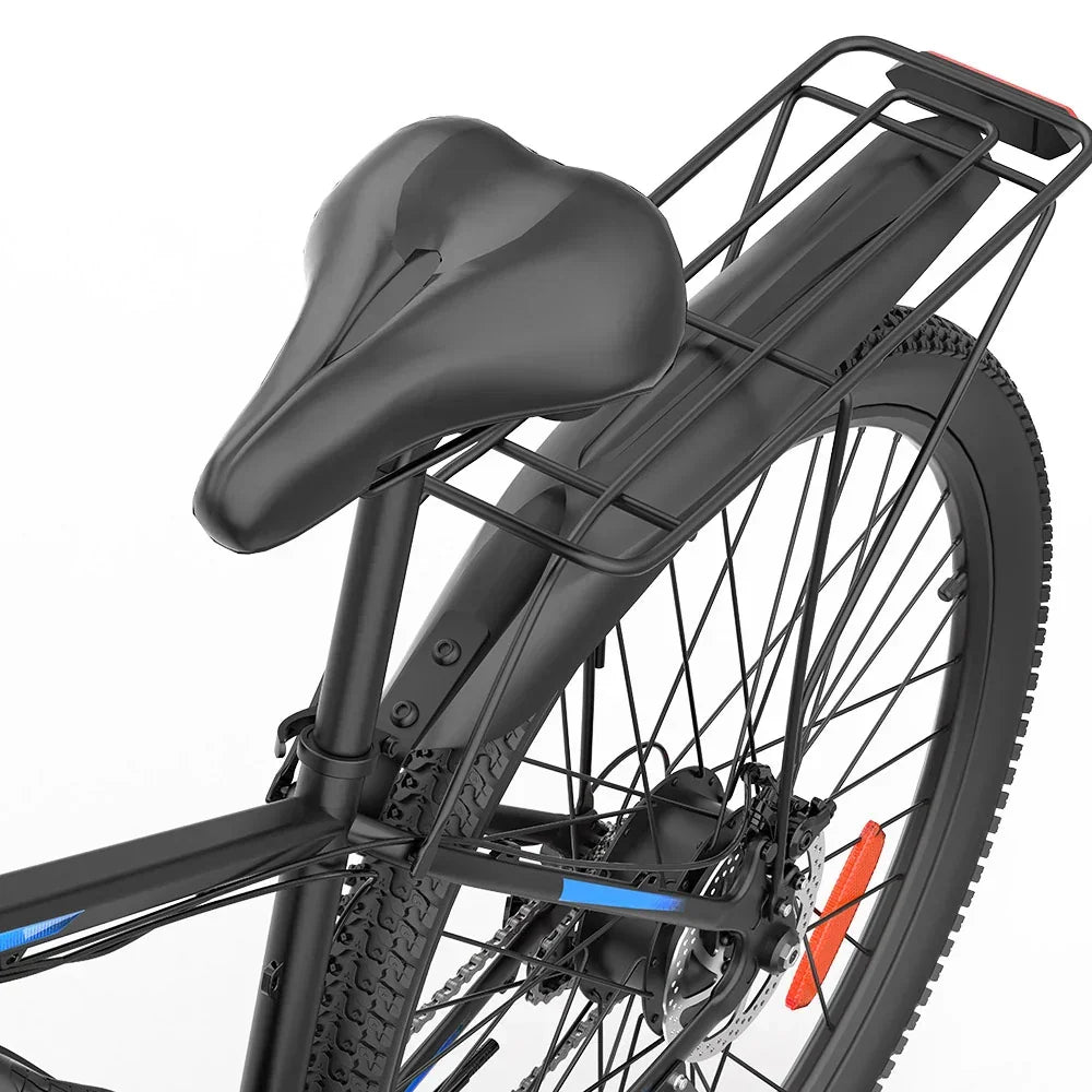 Ridstar S29 Pro Electric Mountain Bike - black seat and carrier