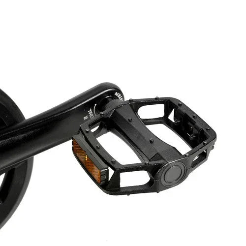 Black - SAMEBIKE LO26-Plus Electric Bike pedal with a white background