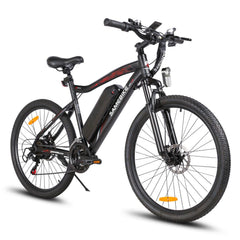 SAMEBIKE SY26-II Electric Mountain Bike in front view - Pogo Cycles