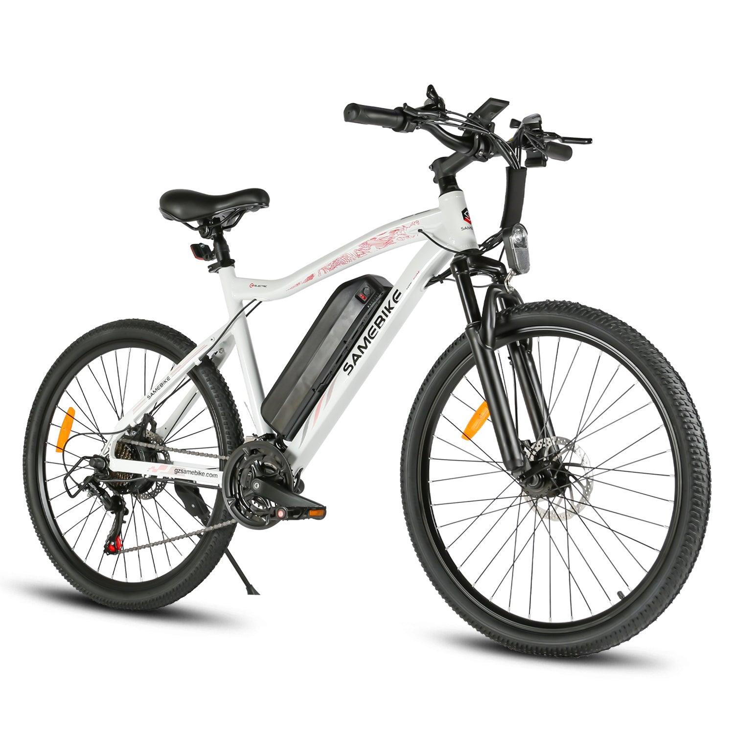 SAMEBIKE SY26-II Electric Mountain Bike front view right side - Pogo Cycles