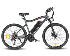 SAMEBIKE SY26-II Electric Mountain Bike in grey - Pogo Cycles