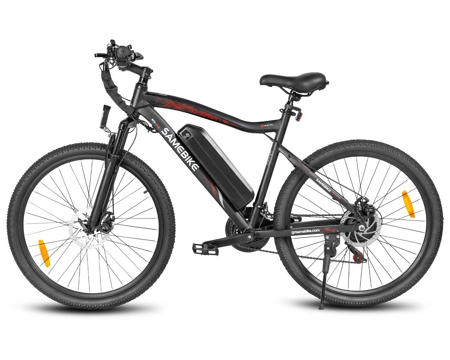 SAMEBIKE SY26-II Electric Mountain Bike - Pogo Cycles in black left side view