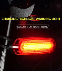MTB Road Bike Rear Light USB Rechargeable LED Bike Tail Light Easy to Install Bicycle Warning Taillights for Night Riding Safety