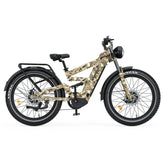 TESWAY X9 Ultra Dual Motor Electric Bike - Camouflage-patterned on a white background
