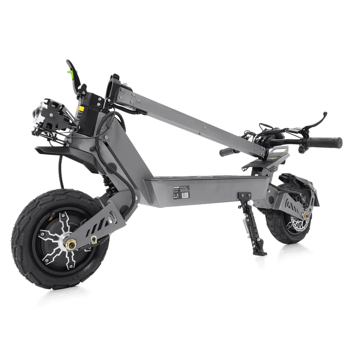 Gray off-road VIPCOO-VS9 Dual Motors Electric Scooter on a white background