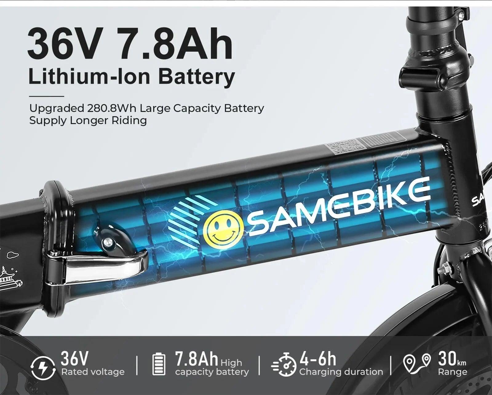 Samebike YINYU14-II Foldable Electric Bike - Pogo cycles UK -cycle to work scheme available