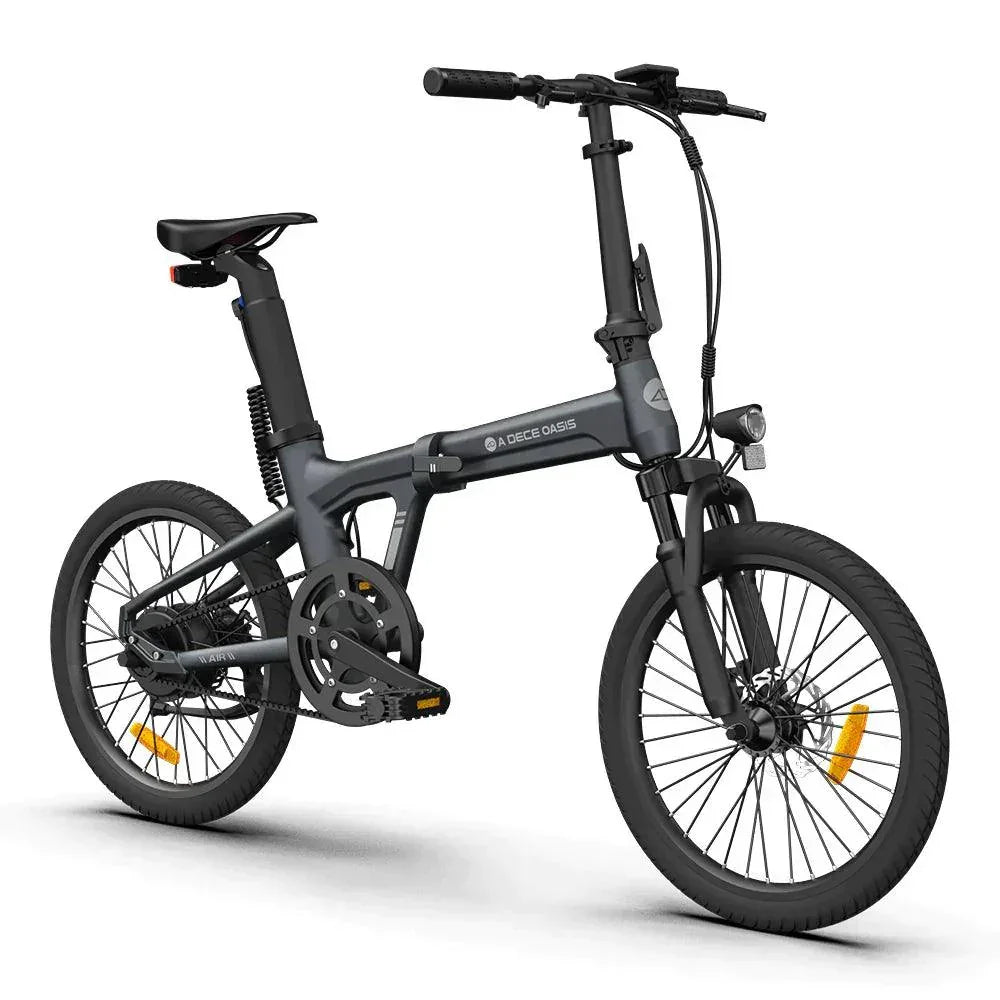 ADO Air 20S folding electric bike in black, side front view