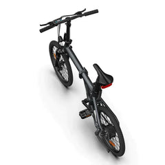 ADO Air 20S folding electric bike in black, angled overhead side view