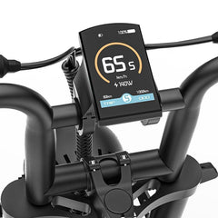 Coswheel CT20S electric bike digital display close-up on handlebars