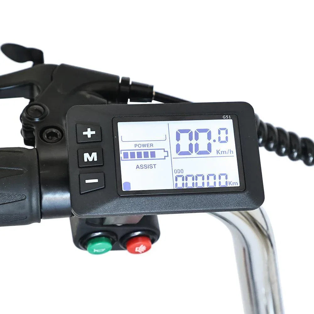 Gogobest Electric City Tricycle Cargo E-bike - Power on view of LCD display - Pogo Cycles