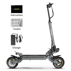 iENYRID S1 All-Terrain Electric Scooter with accessories including instructions, toolkit, and charger on a white background