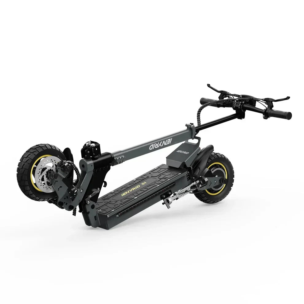 Black iENYRID S1 All-Terrain Electric Scooter with visible branding on a white background