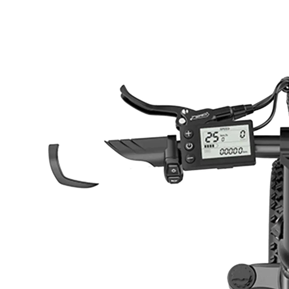 Lankeleisi RV700 electric mountain bike LCD display and handlebars close-up