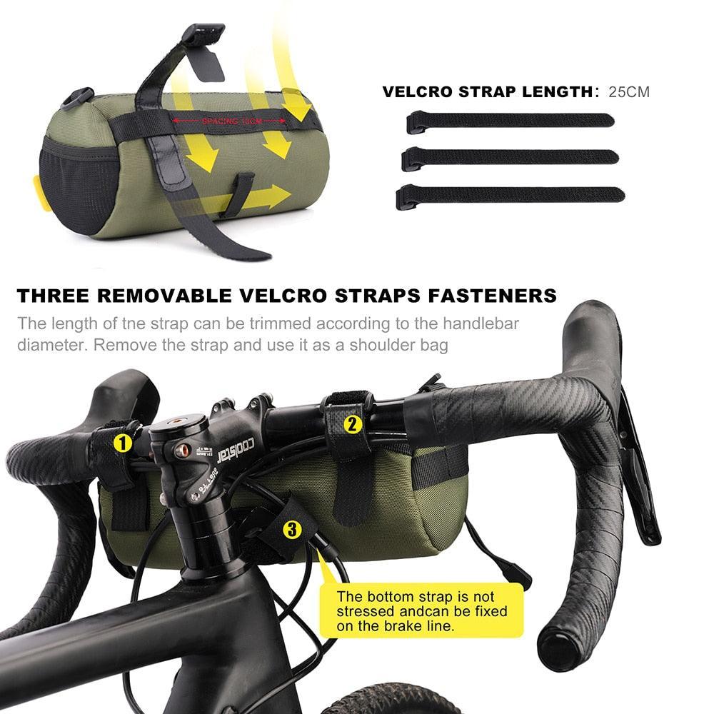 Rhinowalk Bike Bag Portable Handlebar Pannier Multi-purpose Large Capacity Backpack MTB Road Cycling Frame Tube Bag Elastic Band - Pogo Cycles