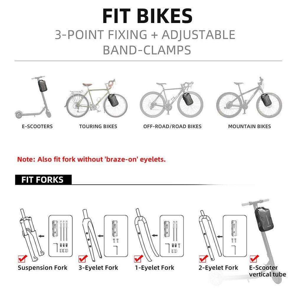 Rhinowalk Quick Release Bike Fork Bag - Pogo Cycles