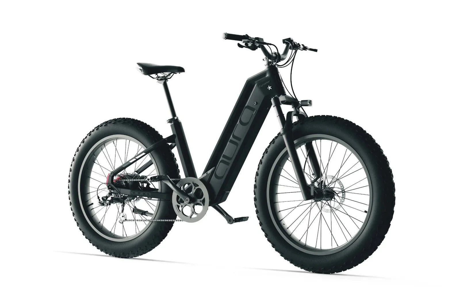 Cyrusher Aura Step-Through Electric Bike in black - right view on a white background
