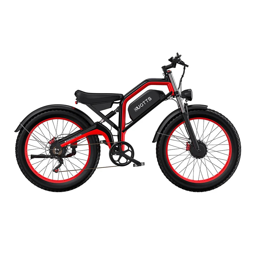 DUOTTS N26 Electric Bike with red accents on a white background