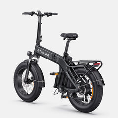 Side view of Black Engwe EP-2 3.0 Boost Electric Bike  on a white background