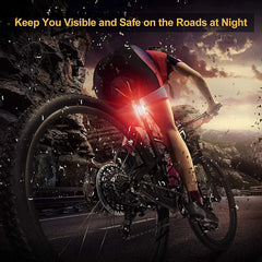 Bicycle Rear Lights USB Rechargeable Bike Tail Light Cycling Taillights Flashing 4 Modes for Night Riding Bike Light Back Lamp