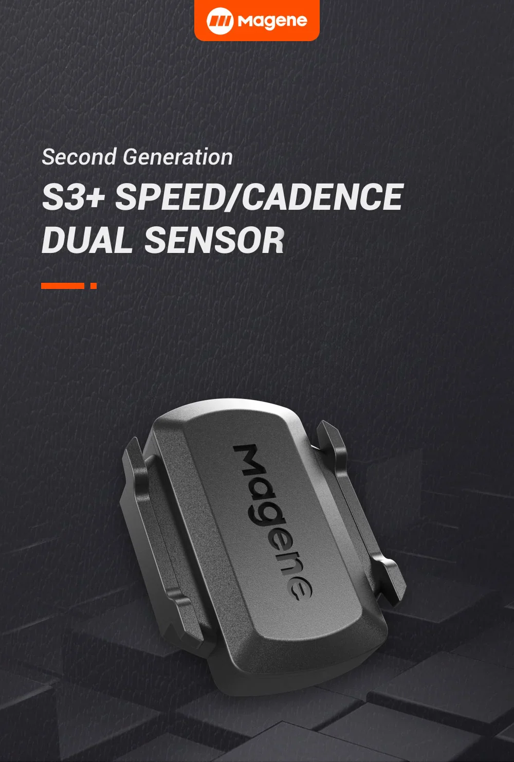 Magene S3+ Speed Cadence Sensor ANT Bluetooth Computer Speedmeter Dual Sensor Bike Accessories Compatible with WahooOnelap Zwift