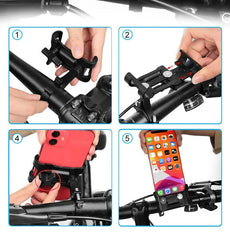 Aluminum Alloy Bike Phone Holder  Anti-slip Bracket Metal Motorcycle GPS Clip Universal Cycle Bicycle Phone Stand