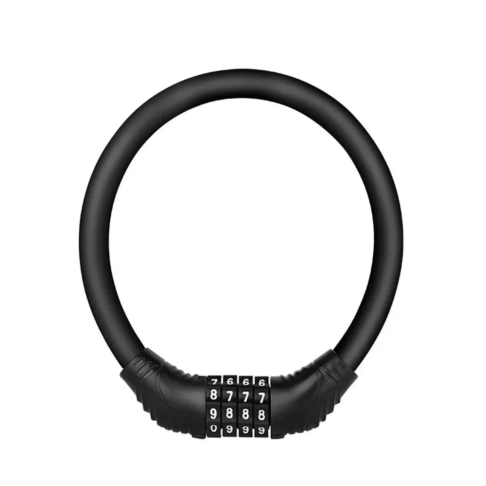 4 Digital Code Anti-Theft Bicycle Cable Lock Stainless Steel Security Locks Portable Combination Code Padlock