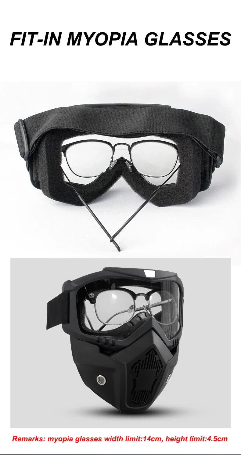 Outdoor Sport Windproof Mask Goggle HD Motorcycle Glasses Snowboard Eyewear Riding Motocross Summer UV Protection Sunglasses