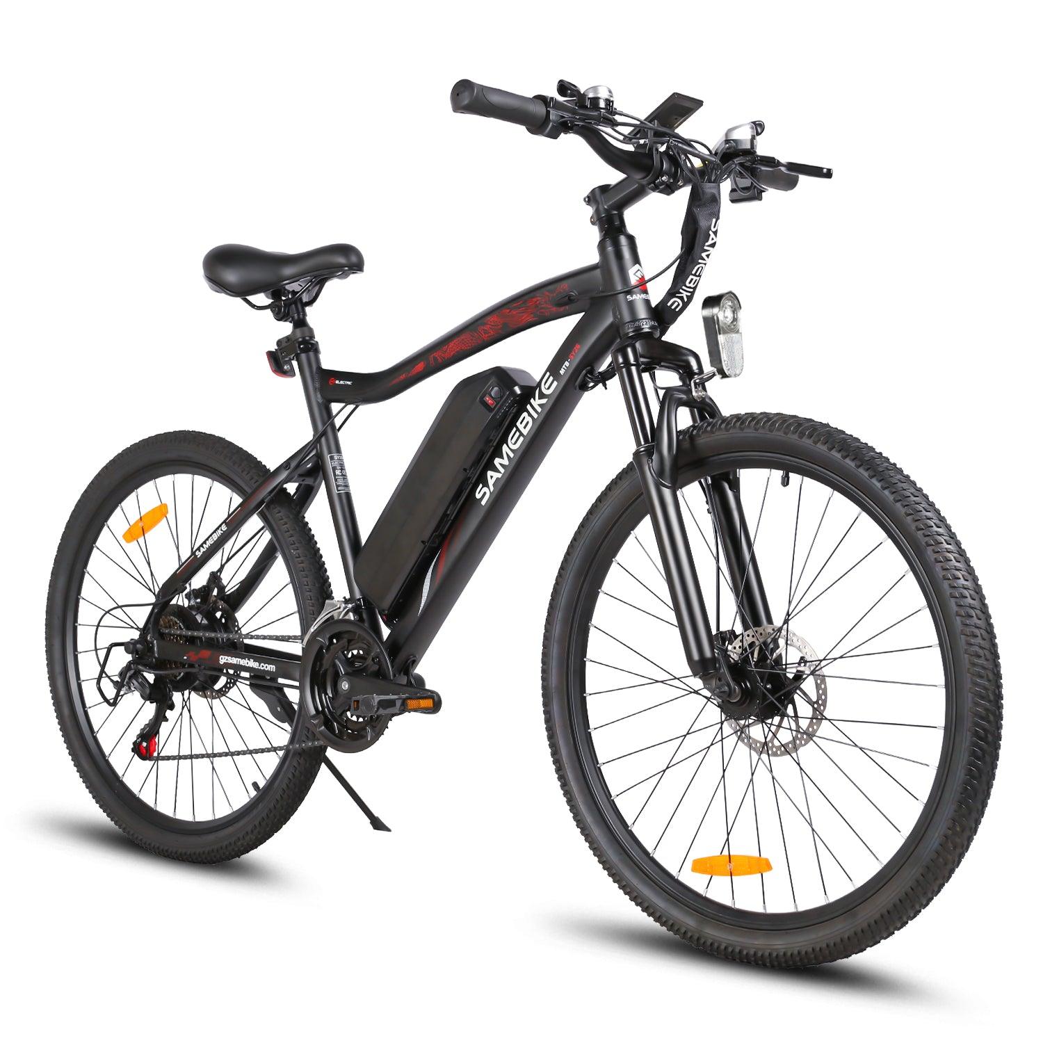 SAMEBIKE SY26-II Electric Mountain Bike  in front view - Pogo Cycles