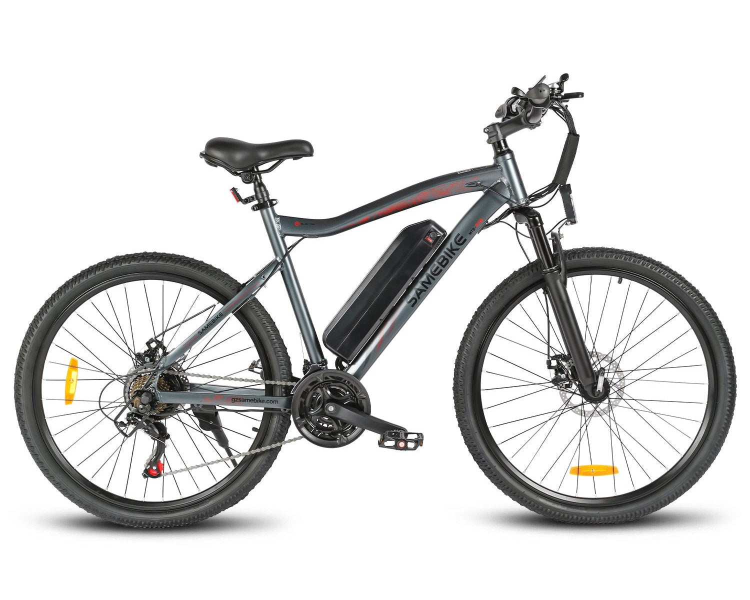 SAMEBIKE SY26-II Electric Mountain Bike in grey - Pogo Cycles