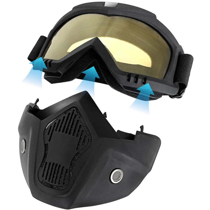 Outdoor Sport Windproof Mask Goggle HD Motorcycle Glasses Snowboard Eyewear Riding Motocross Summer UV Protection Sunglasses