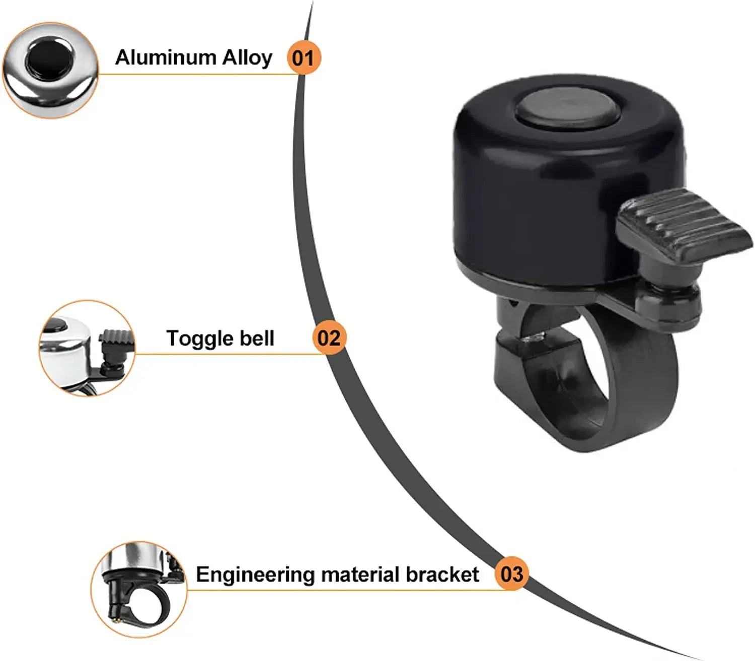 Bicycle Bell Small Size Alloy Mountain Road Bike Horn Sound Alarm For Safety Cycling Handlebar Bicycle Call Accessories