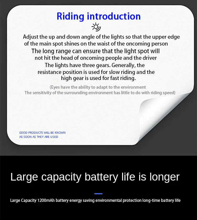 BK02 Bike Light Rechargeable T6 LED Bicycle Lights 6 Modes MTB Flashlight Bicycle Headlight for Cycling Bicycle Front Lamp
