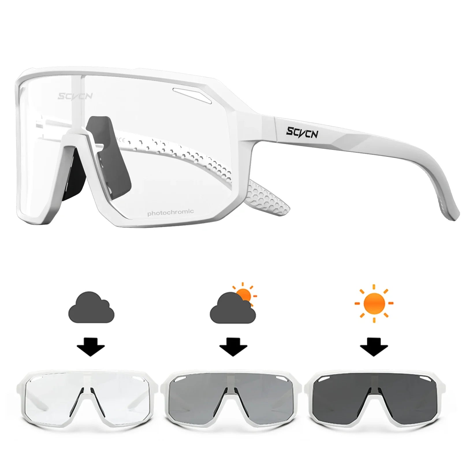 SCVCN New Outdoor Cycling Glasses Bike Sunglasses Men UV400 Eyewear Sports MTB Goggles Bicycle Women Riding Hiking Sunglasses